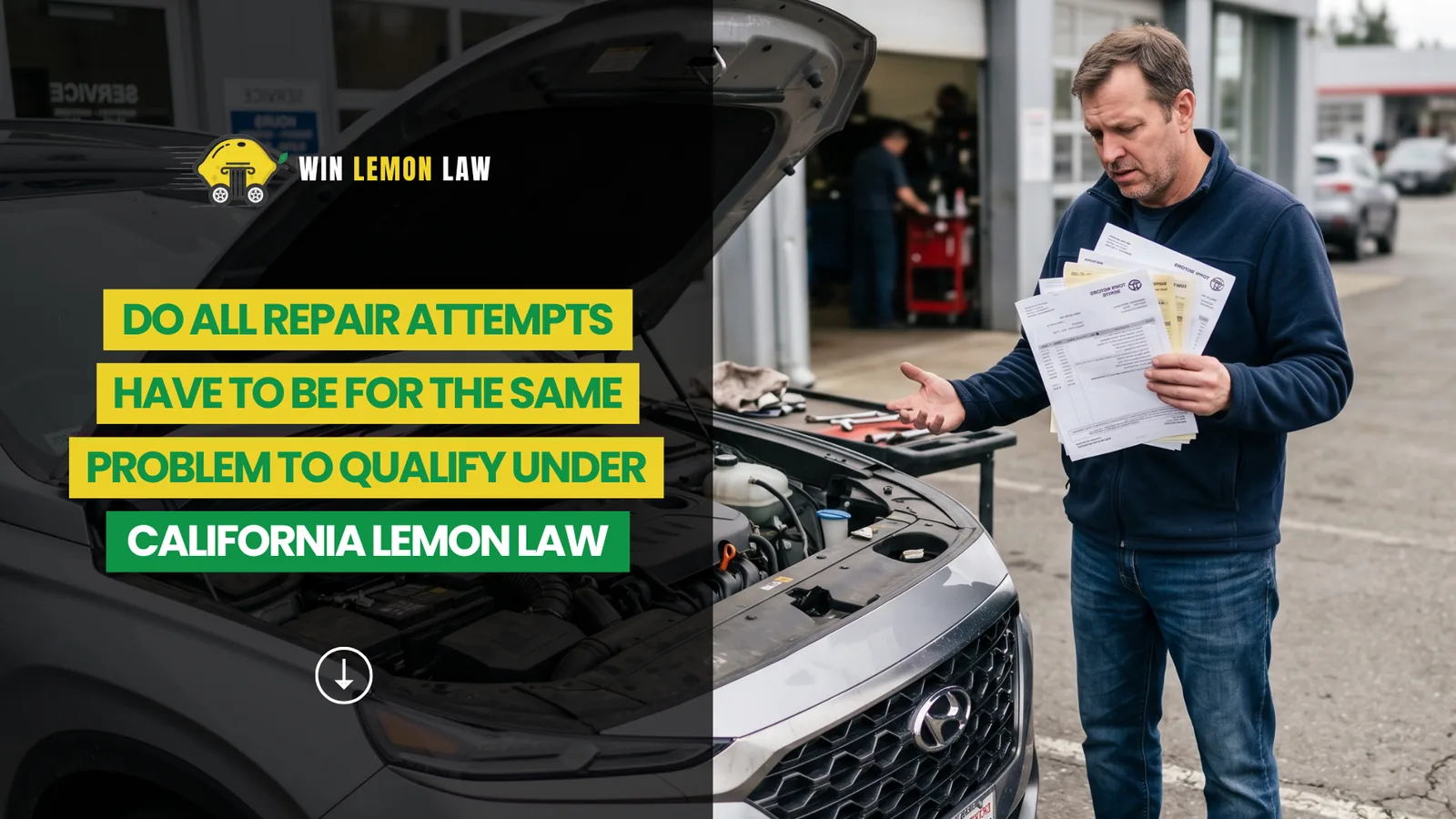 Do All Repair Attempts Have to Be for the Same Problem to Qualify Under California Lemon Law